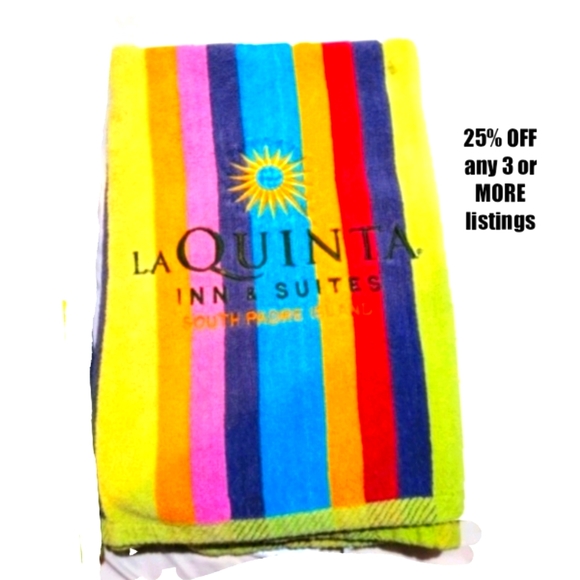 Beach Towel Rainbow Stripe South Padre Island Texas Resort Big 68 in x 31 in - Picture 1 of 11